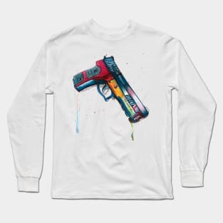 Watercolor Sig Sauer gun - make color not war Long Sleeve T-Shirt